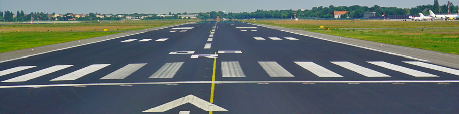 Runway am Flughafen